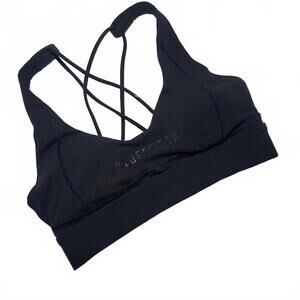 Ryderwear Black Strappy Back Sports Bra Size Small